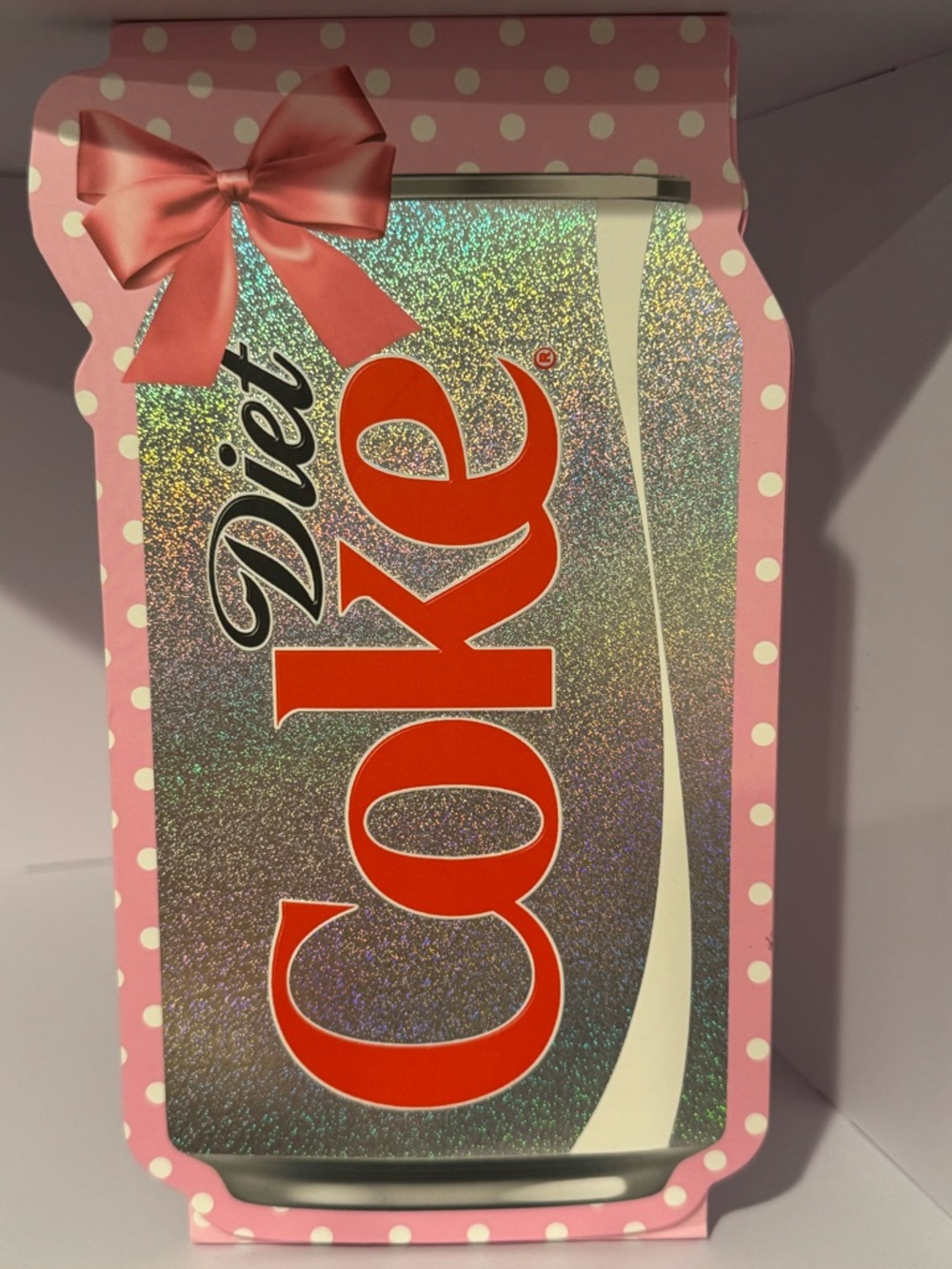 Diet Coke Holographic Can pads - Pink Polka Dot